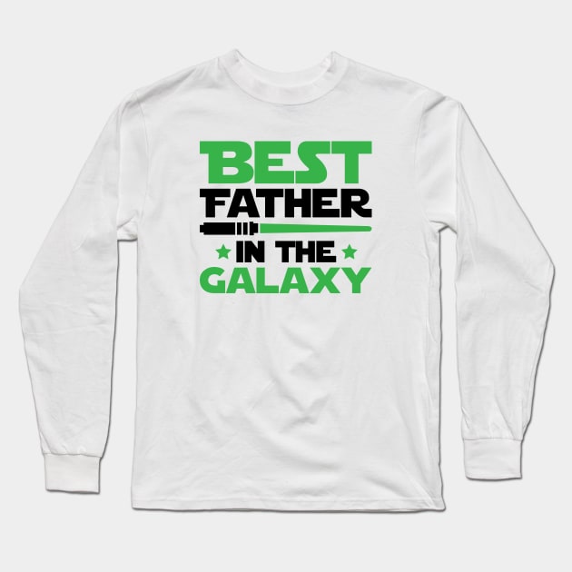 Best Father In The Galaxy Long Sleeve T-Shirt by defytees